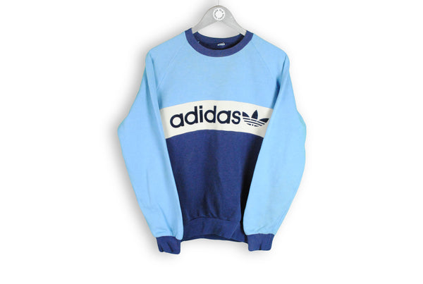 Vintage Adidas Sweatshirt Medium blue big logo
