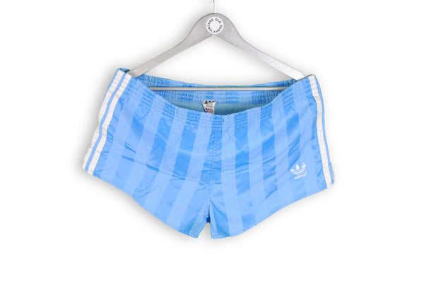 Vintage Adidas Shorts Large blue striped pattern made in West Germany