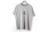 Vintage Calvin Klein T-Shirt Large / XLarge made in USA big logo 90s tee