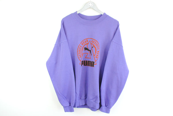 Vintage Puma Sweatshirt XXLarge purple xxl activity wear sport 90s jumper