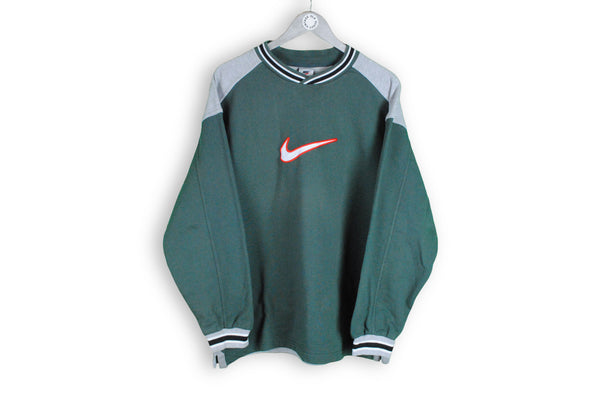 Vintage Nike Sweatshirt Green Swoosh big logo