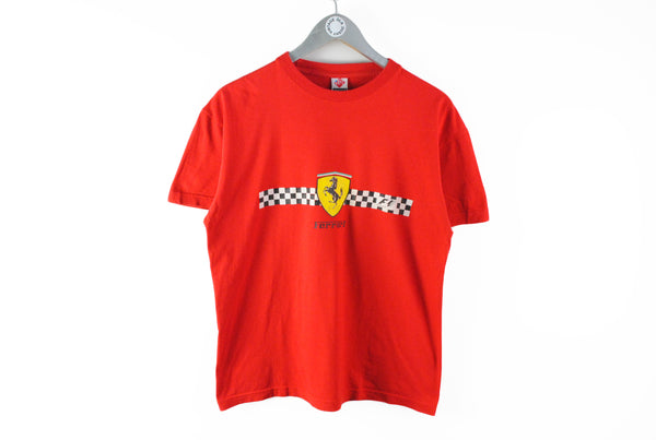 Vintage Ferrari T-Shirt Women's Medium / Large red F1 Formula 1 tee