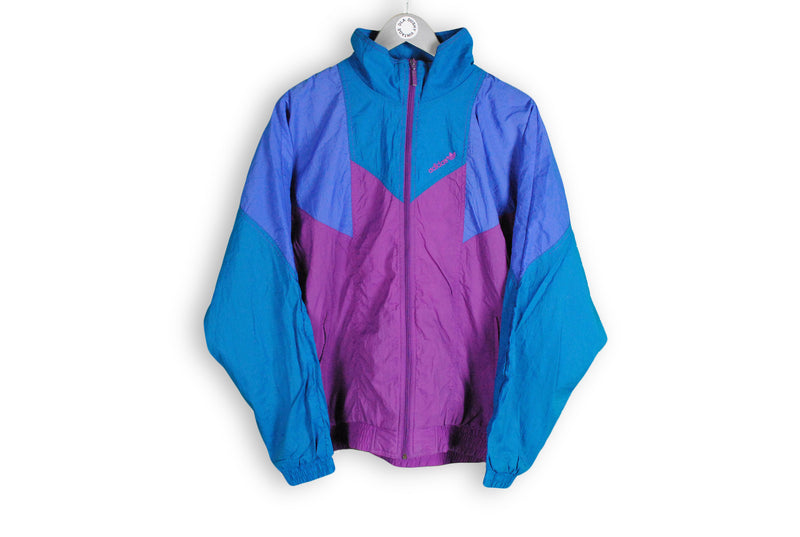 Vintage Adidas Track Jacket Medium basic sport windbreaker 90s purple bright color
