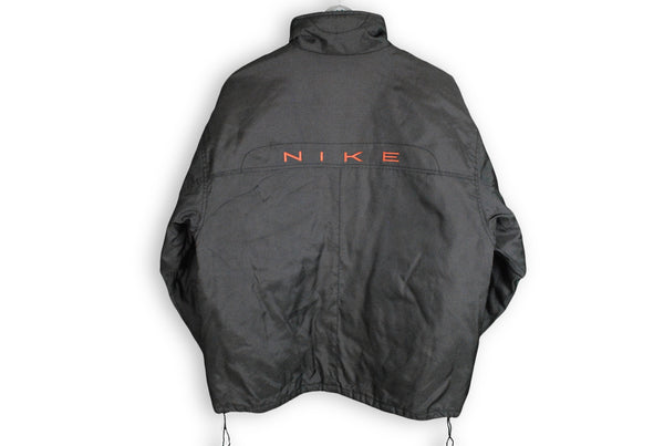 Vintage Nike Jacket Medium gray big logo autumn coat orange