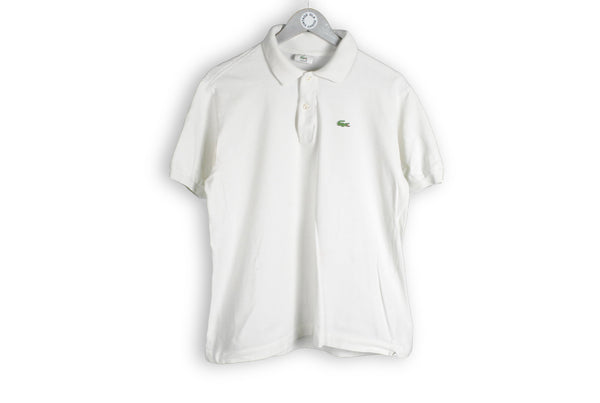 Vintage Lacoste Polo T-Shirt Small white small logo classic casual tee