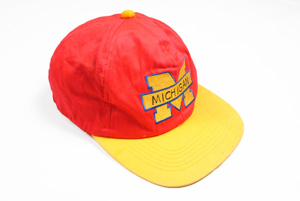 Vintage Michigan Cap NBA Basketball red yellow hat