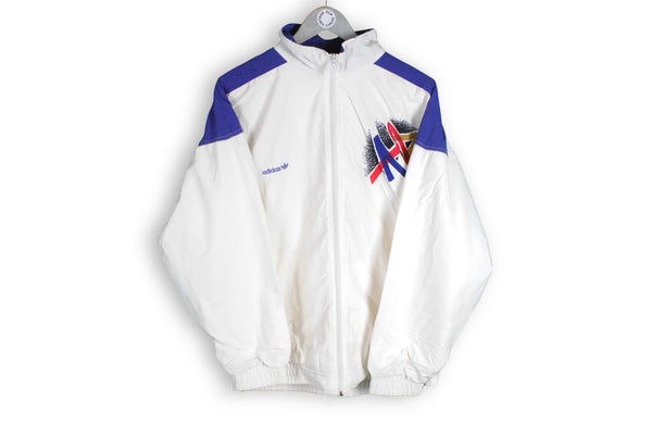 Vintage Adidas Track Jacket Medium AO big logo white 