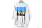 Vintage Porsche Tennis Grand Prix Sweatshirt XLarge big logo cotton retro 80s made in West Germany