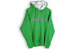 Vintage Reebok Hoodie Large / XLarge green big logo athletic hooded jumper