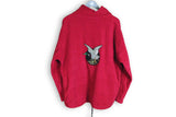 Vintage Fleece Sweater red Togs Unlimited Chevignon