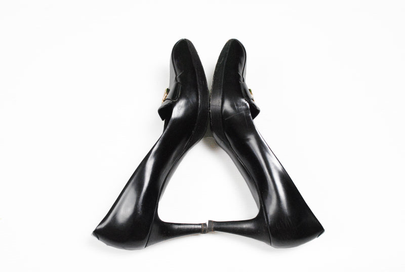 Vintage Black Leather Women Pumps / Open Sides / Switzerland Bally Shoes /  Heels Size 5 UK / Retro Swiss - Etsy