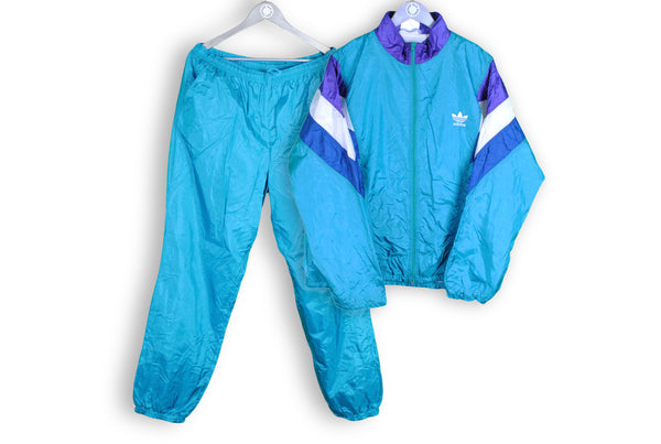 Vintage Adidas Tracksuit XLarge / XXLarge blue retro track suit