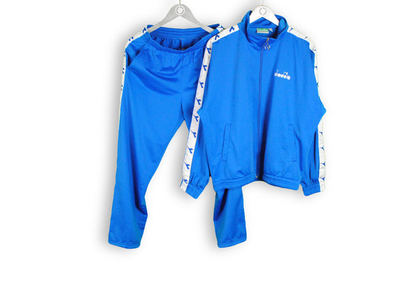 vintage blue tracksuit Diadora Italy style