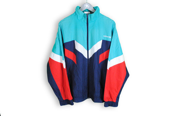 Vintage Adidas Track Jacket Large / XLarge blue red 90s classic sport