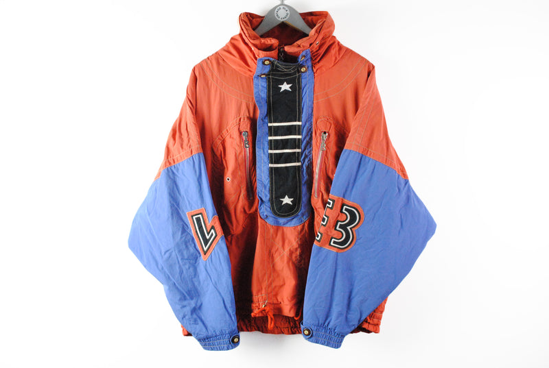 Vintage Bogner Ski Jacket Large big logo anorak sport snowboard jacket 80s 
