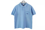 Vintage Celine Polo T-Shirt Medium made in France big Paris logo 80s 90s  blue shirt