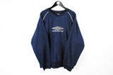 Vintage Umbro Sweatshirt XLarge / XXLarge blue big logo 90s sport style retro wear