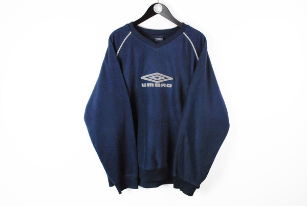 Vintage Umbro Sweatshirt XLarge / XXLarge blue big logo 90s sport style retro wear