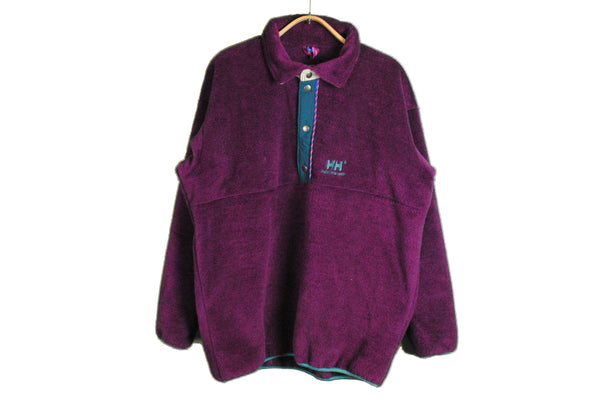 Vintage Helly Hansen purple fleece sweater Large