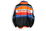 Vintage Honda Jacket Large big logo orange black Japan rare 80s