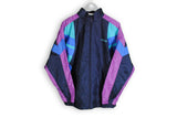 Vintage Adidas Track Jacket XLarge blue purple 90s sport coat