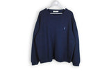 vintage yves saint laurent sweater small logo blue