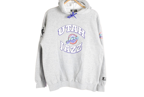 Vintage Utah Jazz gray big logo sweatshirt hoodie