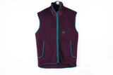 Vintage Helly Hansen Fleece Vest Large purple 90s sport style sleeveless