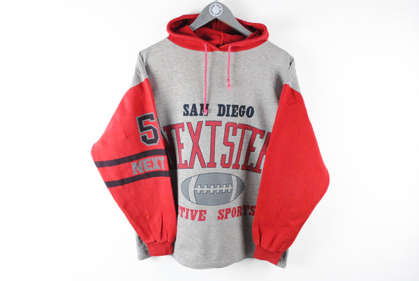 Vintage NFL San Diego Hoodie Small red gray big logo 90s 