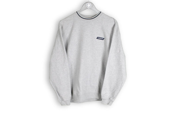 Vintage Reebok Sweatshirt Large gray small logo