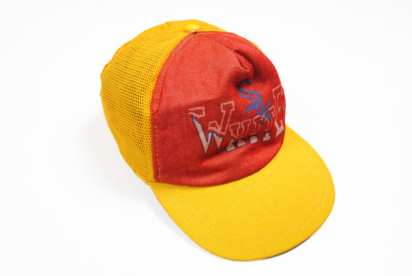 Vintage White Sox Trucker Cap red yellow big logo hat