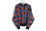 vintage carlo colucci multicolor plaid sweater