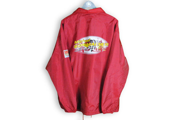 Vintage Ferrari Michael Schumacher Jacket XXLarge red big logo coach