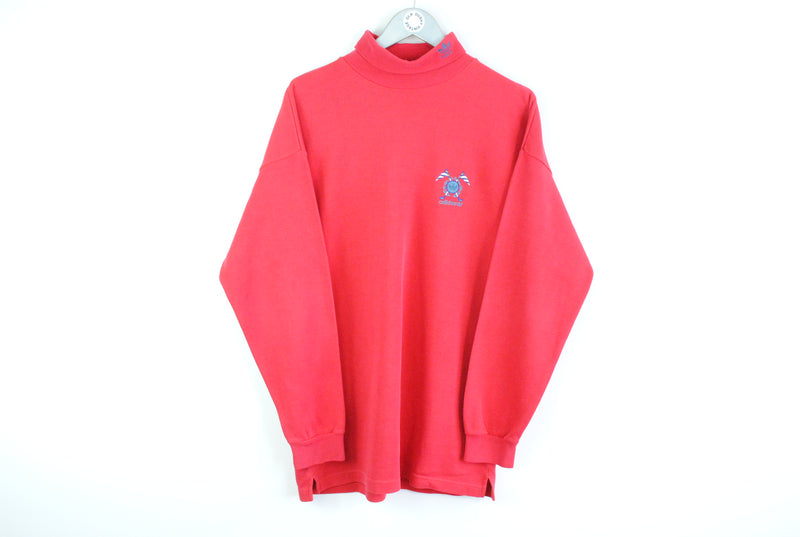 Vintage Adidas Golf Turtleneck Large red small logo sweatshirt