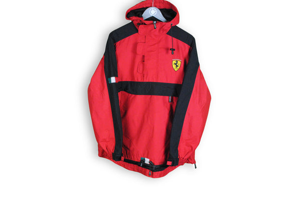 vintage ferrari anorak red jacket logo