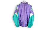 Vintage Adidas Track Jacket Medium purple green multicolor athletic coat