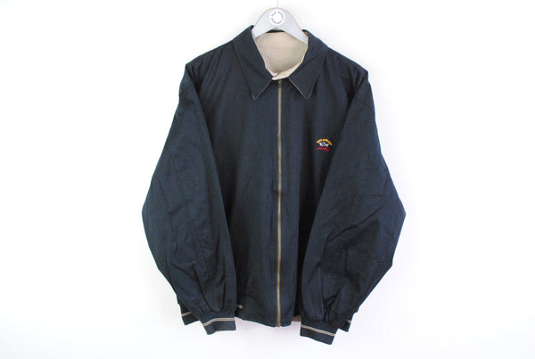 Vintage Paul & Shark Double Side Jacket XLarge gray black 90s retro style