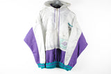 adidas how the eagle flies anorak jacket white purple 90s white purple front pocket kengaroo jumper jacket hoodie