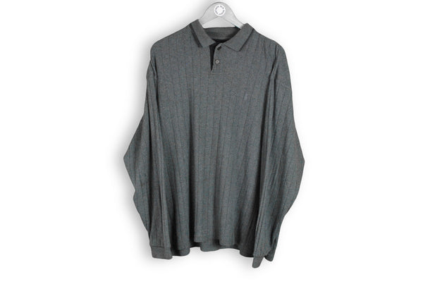 Vintage Yves Saint Laurent Sweater XXLarge gray small logo