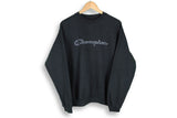 vintage champion black big logo sweatshirt