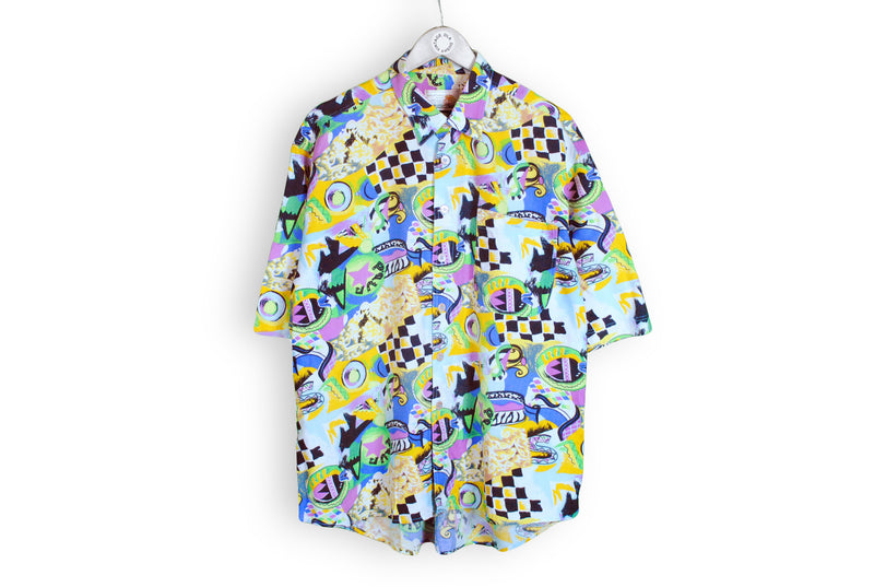 Vintage Le Frog Hawaii Shirt Large multicolor