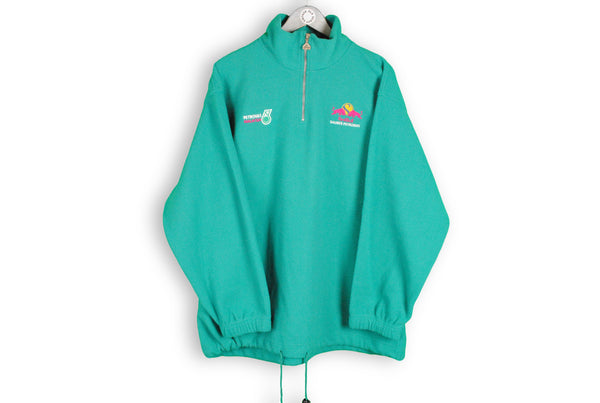 vintage red bull green fleece sweater winter clothing extreme