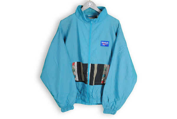 Vintage Reebok Golf Track Jacket blue multicolor rare sport coat