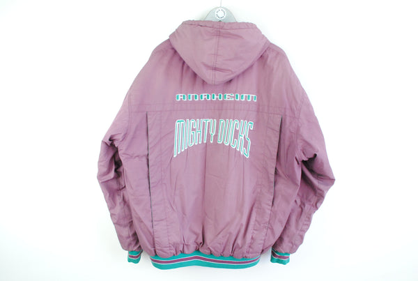 Vintage Mighty Ducks Anaheim Jacket XLarge collection purple 90s NHL Hockey Campri Line sport jacket