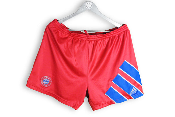 Vintage Adidas Equipment Bayern Munchen Shorts Large 80s 90s red logo