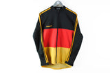 Vintage Adidas Bicycle Track Jacket Medium 90s retro style Germany team black red yellow flag multicolor full zip sweatshirt