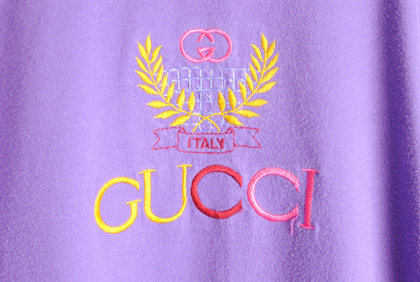 Vintage Gucci Embroidery Logo Bootleg T-Shirt Medium