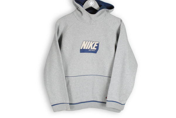 Vintage Nike Hoodie gray Big logo Just Do It