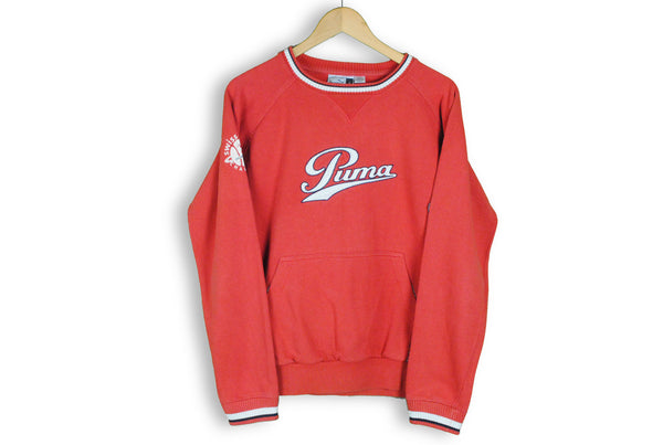 vintage puma sweatshirt small size red big logo