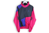 Vintage Puma Track Jacket Large / XLarge pink black star logo 90s sport coat